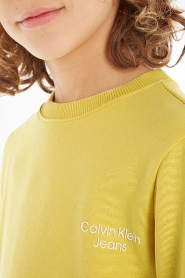 Yellow calvin outlet klein sweatshirt