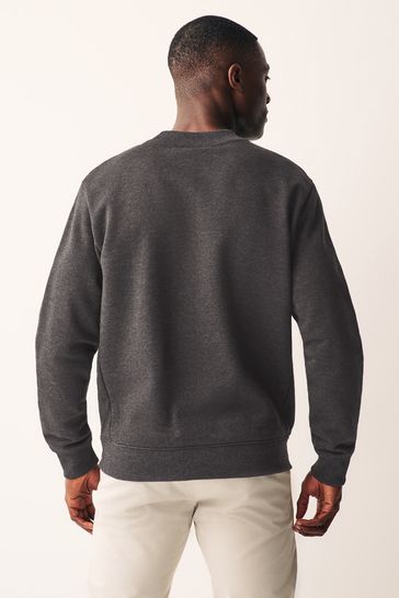 Charcoal Grey Regular Fit Crew Sweatshirt
