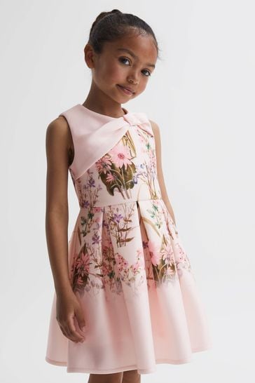Reiss Multi Emily Junior Scuba Floral Printed Dress