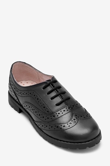 Buy School Leather Chunky Brogues from Next Luxembourg