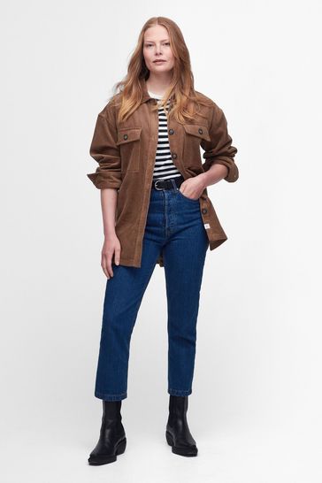 Barbour jeans top womens Brown