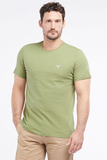 Barbour® Burnt Olive Green Mens Sports T-Shirt