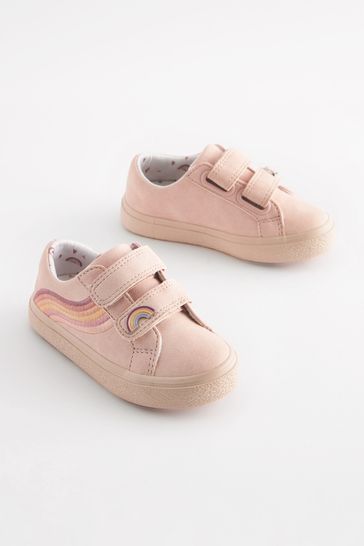 Pink Wide Fit (G) Rainbow Trainers