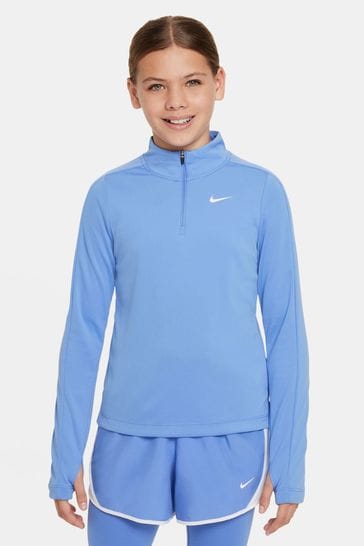 Nike Blue Dri-FIT Half Zip Long Sleeve Running Sweat Top