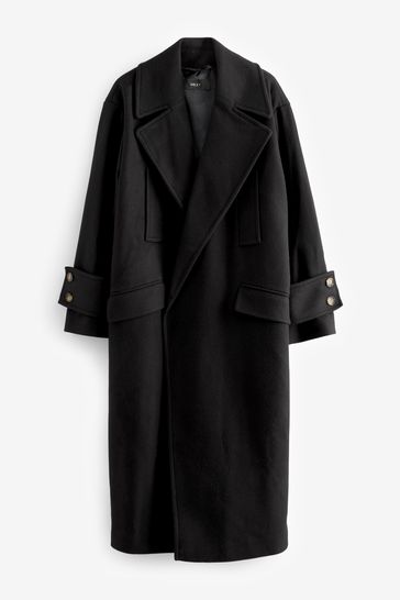 Black relaxed deals coat
