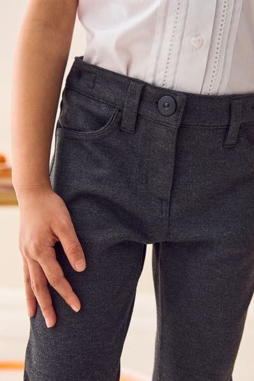 Girls grey skinny school trousers top