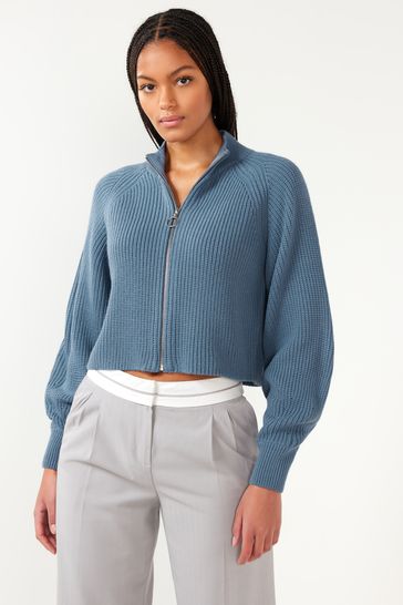 Blue shop cropped cardigan
