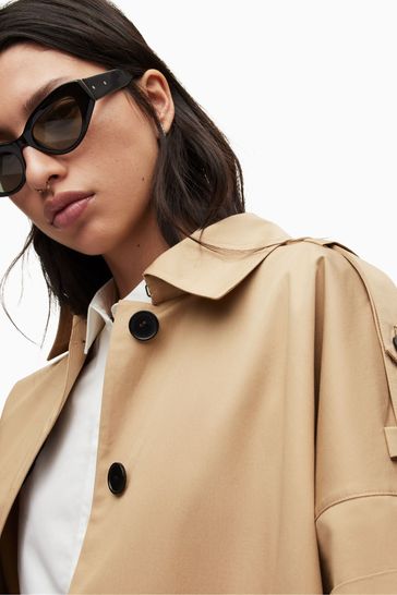 Buy AllSaints Tine Trench Coat from Next Luxembourg