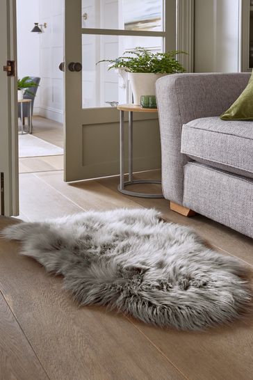 Buy Grey Arctic Cosy Faux Fur Rug from Next USA