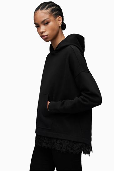 Buy AllSaints Lee Black Hoodie from Next Luxembourg