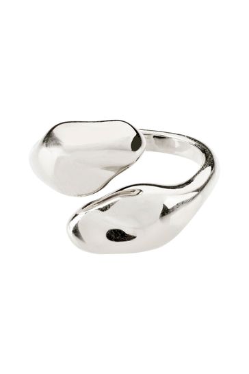 PILGRIM Silver Tone Chantal Recycled Adjustable Ring