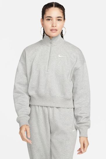 Buy Nike Sportswear Phoenix Fleece Oversized 1 2 Zip Crop Sweatshirt from Next Turkey
