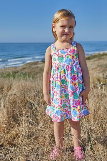 Buy JoJo Maman Bebe Pink Bright Flamingo Print Cross Back Dress from Next Bahrain