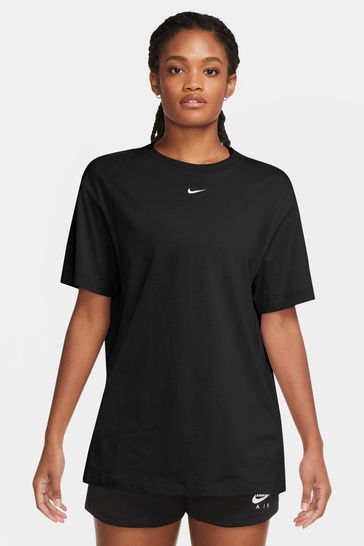 Nike Black Essential Oversized Swoosh T-Shirt
