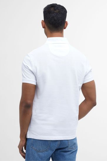 Barbour polo mens white sale