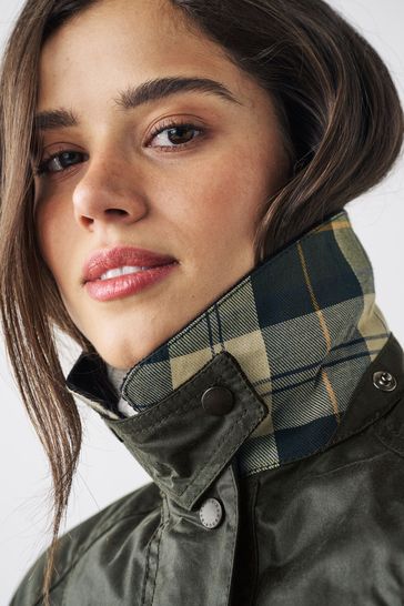 Barbour wax jacket womens top Black