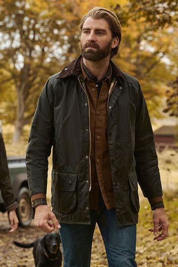 Buy Barbour Olive Beadnell Classic Wax Jacket from Next Ireland