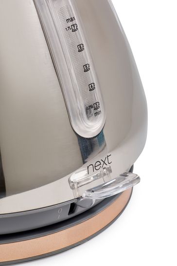 Brushed chrome kettle hot sale