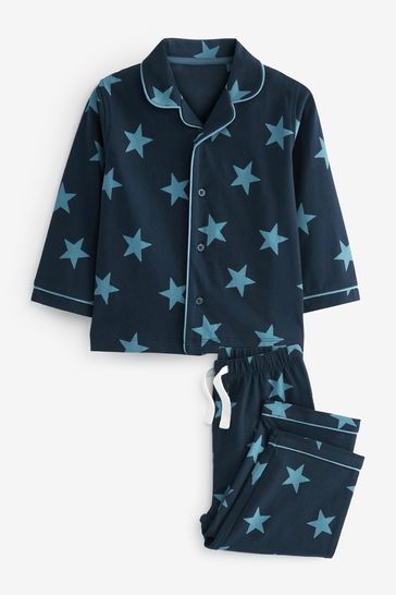 Buy Blue Star Button Down Pyjamas 9mths 8yrs from Next Luxembourg