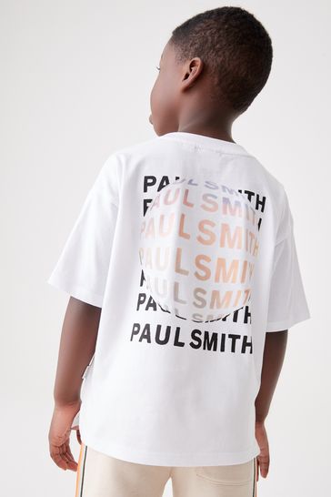 Paul Smith Junior Boys Oversized Short Sleeve Iconic Print T-Shirt
