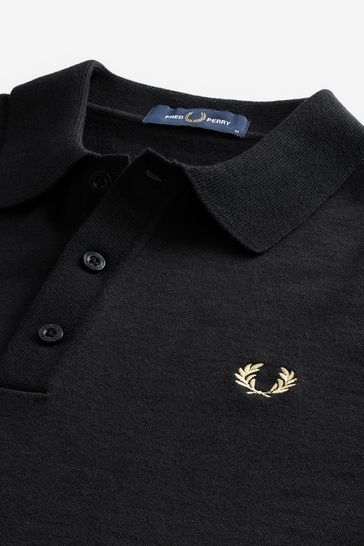 Buy Fred Perry Merino Wool Blend Knitted Polo Shirt from Next Turkey