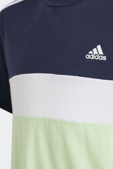 adidas Tiberio Cotton Kids Next Buy Colorblock USA T-Shirt Green from Sportswear 3-Stripes