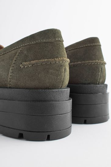 Green suede loafers discount womens