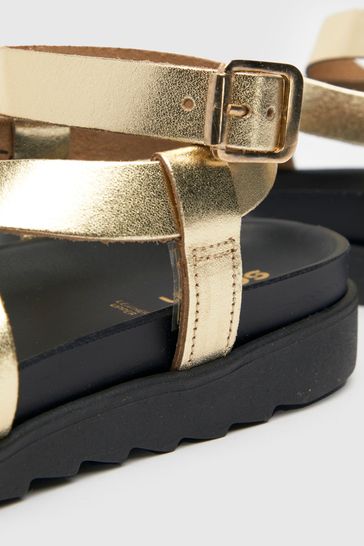 Buy Schuh Gold Taylor Cross Strap Footbed Sandals from Next Luxembourg