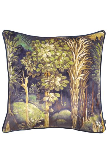 Prestigious Textiles Ebony Grey Forbidden Forest Velvet Feather Filled Cushion