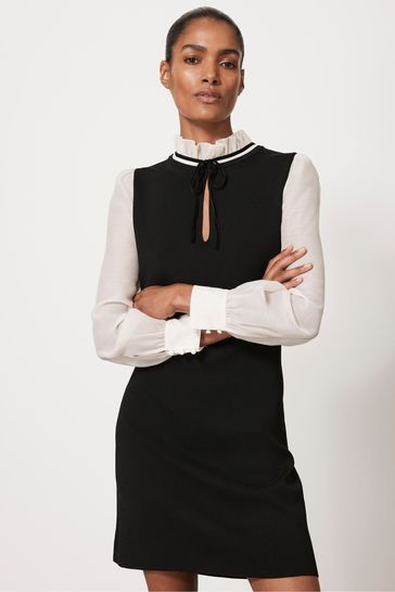 Black tie shop shirt dress