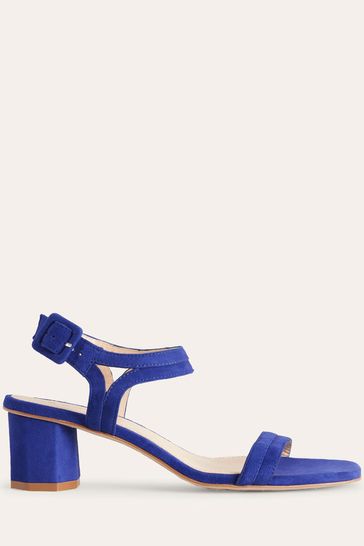 Blue suede on sale block heel sandals