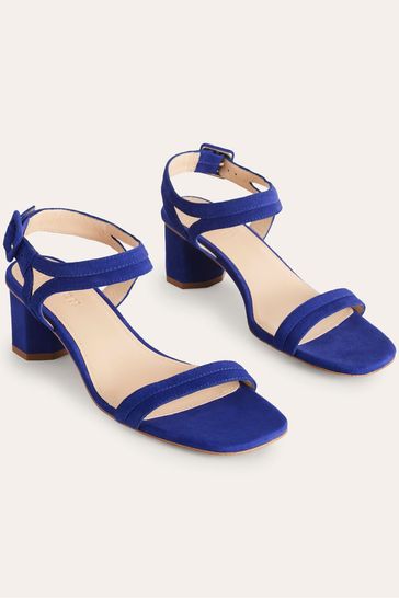 Blue block heel sandals best sale