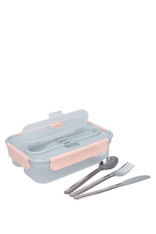 BUILT Pink Mindful Bento Box With Utensils