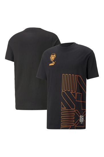 Buy Puma Black Valencia FtblCulture T Shirt from Next Ireland