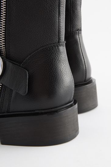 Extra wide biker shop boots