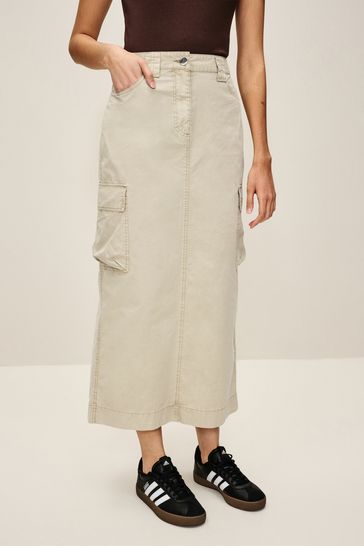 Buy Camel Cargo Ripstop Midi Skirt from Next Oman