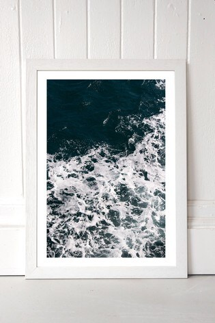 East End Prints White Waves and Water Print