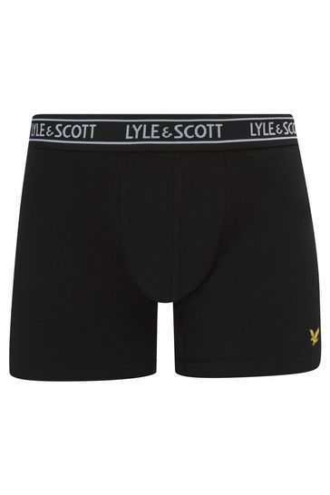 Buy Lyle and Scott Reign Underwear Black Trunks Gift Box 4 Packs