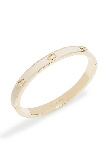Buy COACH White Signature Enamel Bangle Bracelet from Next Singapore