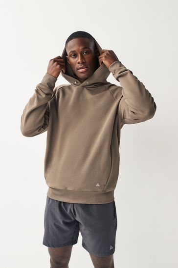 Buy Tan Brown Active Textured Hoodie from Next Hungary