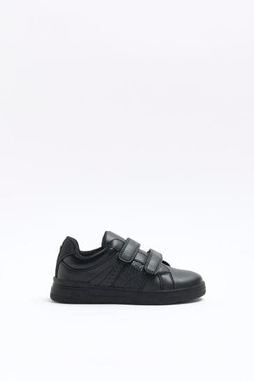 Buy River Island Black Boys Embossed Velcro Trainers from Next Bahrain