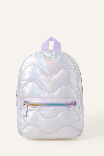 Buy Angels By Accessorize Girls Silver Iridescent Backpack from Next Denmark