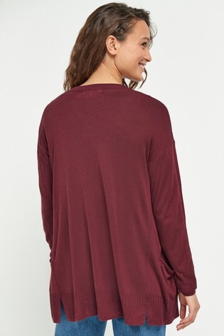 burgundy boyfriend cardigan