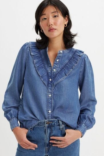 Levi s 100 Cotton Carinna Blouse Denim Shirt