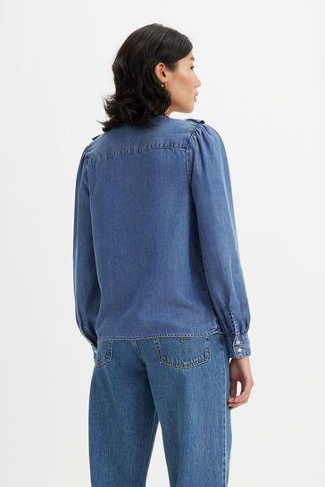 Levi s 100 Cotton Carinna Blouse Denim Shirt