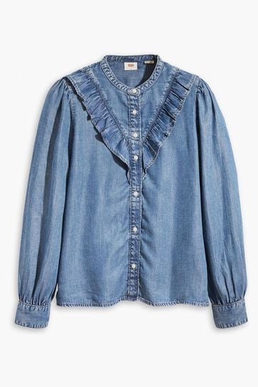 Levi s 100 Cotton Carinna Blouse Denim Shirt