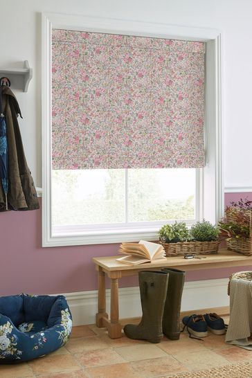 Laura Ashley Peony Pink Rowena Made to Measure Roman Blinds