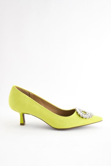 Buy Lime Green Forever Comfort Jewel Trim Kitten Heels from Next Kuwait