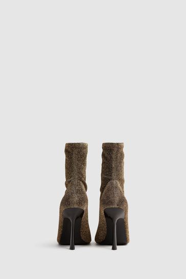 Metallic online sock boots