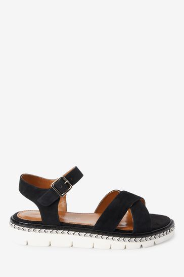 Black store flatform sandals